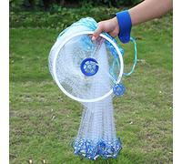 VACANON Fishing Cast Net, Hand Throw Fishing Net Durable Nylon Monofilament Mesh Net Trap Accessory
