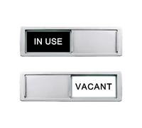 Vacant In Use Door Sign,Vacant Occupied Sign for Home Office Restroom Conference Hotels Hospital, Slider Door Indicator Tells Whether Room Vacant or In Use, 7'' x 2'' - Black&White