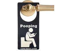 Vacant Occupied Sign - Pooping Come Back Later Occupied Door Sign, Home Bathroom Decor | Funny Pooping Door | Fun On Bathroom, Prank Handle Doorplate For Toilet, Home, Store