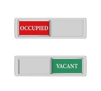 Vacant/Occupied Sliding Door Sign, Office Privacy Indicator with Magnets