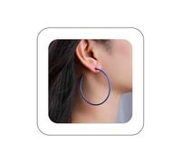 Vacaonio Colorful Thin Hoop Earrings Matte Yellow Hoop Earrings Round 80S Neon Hoop Earrings Large Open Hoop Earrings Candy Color Half Hoop Earrings Jewelry for Women(Yellow), Zinc, No Gemstone