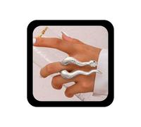 Vacaonio Punk Adjustable Snake Ring Exaggerated Gold Snakes Open Ring Animal Serpent Finger Ring Gothic Snake Wrap Ring Jewelry for Women, Zinc, No Gemstone