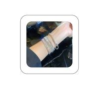 Vacaonio Sparkling Adjustable Tennis Bracelet Chain Gold Cz Crystal Stretch Bracelet Tiny Colorful Rhinestone Bracelets Hand Chain Bling Crystal Chain Bracelet Jewelry For Women, L, Zinc, no gemstone