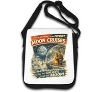 Vacation Adventures Exploring the Moon Galaxy Shoulder Bag White