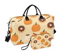Vacation Bag Combo 2 Piecing Ultrasonic Quilted Mesh Pocket Lightweight Weekend Trip Fall Treats