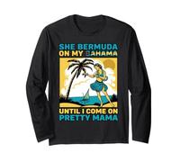 Vacation Bahamian Beach Summer Bermuda On My Bahamas Mama Long Sleeve T-Shirt