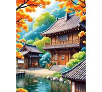 Vacation Cabin Tree 1000 Piece Jigsaw Puzzles for Adults, Fun jigsaw puzzles 1000 pieces, Challenging Puzzle Perfect for Game Nights, Finished Puzzle Size is 75x50cm