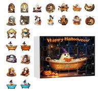 Vacation Countdown Calendar 24-Day Decorative Hangable Ghost Charm