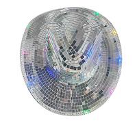 Vacation Cowboy Hat Mirrored Reflective Disco Surprise Girl Boys Cowgirl Hat For Carnivals Music Festival