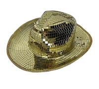 Vacation Cowboy Hat Mirrored Reflective Disco Surprise Girl Boys Cowgirl Hat For Carnivals Music Festival