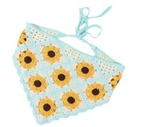 Vacation Flower Headscarf For Street Photo Crochet Hair Scarf Spring Decorative Headpiece Holiday Headwrap Girl Hairband