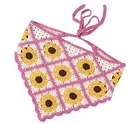 Vacation Flower Headscarf For Street Photo Crochet Hair Scarf Spring Decorative Headpiece Holiday Headwrap Girl Hairband