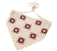 Vacation Flower Headscarf For Street Photo Crochet Hair Scarf Spring Decorative Headpiece Holiday Headwrap Girl Hairband