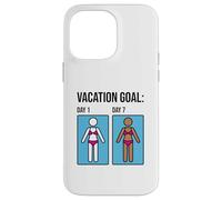 Vacation Goal Tanning Tan Funny Summer Sun Beach Woman Case for iPhone 14 Pro Max
