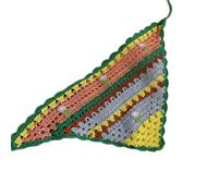 Vacation Head Scarf For Street Crochet Triangle Hair Scarf Decorative Head Wrap Spring Camping Hairband