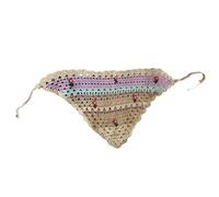 Vacation Head Scarf For Street Snap Crochet Triangle Hair Scarf Decorative Head Wrap Spring Camping Hairband Women Flower Headwrap