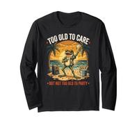 Vacation Humor Frog Too Old to Care Not Old to Party Long Sleeve T-Shirt