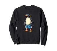 Vacation in Pool with this Funny Penguin in Swim Trunks Sweatshirt