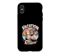 Vacation Mode Activated Sloth Pickleball Case for iPhone X/XS
