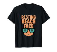 Vacation Mode Resting Beach Face Sunglasses Palm Trees T-Shirt