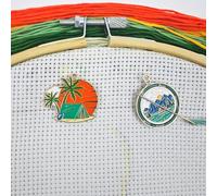 Vacation Tour Minder Set - Magnetic Needle Holder for Cross Stitch, Embroidery Accessories - Pretty Needle Minder (2 PCS)