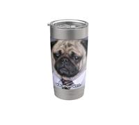 Vacation When Funny Blurry Pug Dog Job Meme Stainless Steel Insulated Tumbler