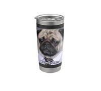 Vacation When Funny Blurry Pug Dog Job Meme Stainless Steel Insulated Tumbler