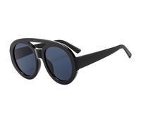 Vacation Women's Large Frame Sunglasses Outdoor Commuter Driving Sun Glasses(Black)