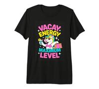 Vacay Energy Maximum Level Unicorn Travel Premium T-Shirt
