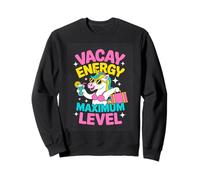 Vacay Energy Maximum Level Unicorn Travel Sweatshirt