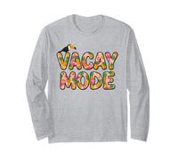 Vacay Mode Toucan Pineapple Flamingo Tropical Summer Beach Long Sleeve T-Shirt