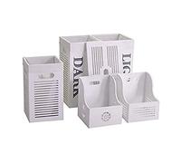 Vacchetti 1920380000 Basket, Wicker, White, Medium, 4 units