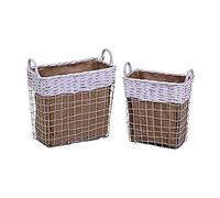 Vacchetti 2316540000 Basket, Wicker, White, Medium, 2 units