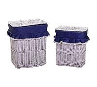 Vacchetti Giuseppe Basket, wicker, White Blue, Medio