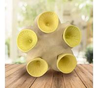 Vacclo 1Pack Colorful Bee Insect Drinking Cup - Bee Cups for Thirsty Bees Garden - Bee Feeder - Provide Safe Drinking Spots for Bees - Collects A Teaspoon of Water for Bees (Yellow)