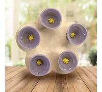 Vacclo 1Pack Colorful Bee Insect Drinking Cup - Bee Cups for Thirsty Bees Garden - Bee Feeder - Provide Safe Drinking Spots for Bees - Collects A Teaspoon of Water for Bees (Purple)