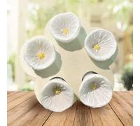 Vacclo 1Pack Colorful Bee Insect Drinking Cup - Bee Cups for Thirsty Bees Garden - Bee Feeder - Provide Safe Drinking Spots for Bees - Collects A Teaspoon of Water for Bees (White)