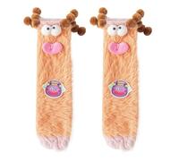 Vacclo Fluffy Cartoon Monster Socks - Warm Cozy Coral Velvet Three-dimensional Quirky Winter Socks for Women - Funny Fuzzy Cozy Socks for Christmas & Winter Warmth