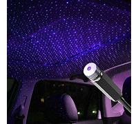 Vacclo USB Star Projector Night Light, LED Adjustable Romantic Red Interior Car Lights, Bending Freely Portable Auto Roof Lights Decoration for Car, Ceiling, Bedroom, Party (1Pcs Purple)