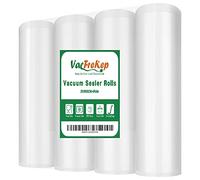 VacFreKep 4 Pack 28cmx6m Vacuum Sealer Bags Rolls for Food,Commercial Grade, BPA Free,Puncture Prevention,Great for Sous Vide