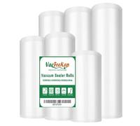 VacFreKep 6 Rolls 15/20/28cmx6m BPA LFGB Free Vacuum Sealer Freezer Rolls