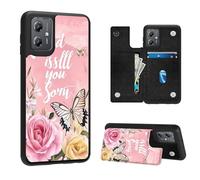 VACGBJPG Phone Wallet Case for Moto G 5G 2024,Flip PU Leather Phone Protective Cover with RFID Blocking and 3 Card Slots Kickstand for Motorola G 5G 2024,God Bless You Soon