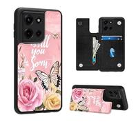 VACGBJPG Phone Wallet Case for Moto G Stylus 5G 2023,Flip PU Leather Phone Protective Cover with RFID Blocking and 3 Card Slots Kickstand for Motorola G 5G 2025,God Bless You Soon
