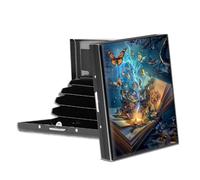VACGBJPG Rfid Blocking Metal Credit Card Wallet-Slim & Durable 6-Slots Card Holder,Rfid Protection Stainless Steel Case for Men & Women, Compact Business Card Organizer, Magical Butterfly Book, Modern