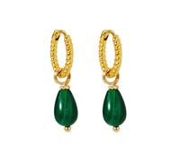 Vachana - Malachite Drop of Stillness Earrings