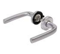 Vachette 0200844 de Porte Logio Set Handles on Rosettes Spout for Kitchen/Living Room Doors - Durable Aluminium Material - 10 Year Guarantee - Silver Finish, Poignée + Rosace Ø52mm