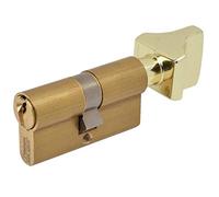 Vachette 17240000 Cylindre First Door Lock Cylinder with 30 x 40 mm with Secure 5 Pin Mechanism-3 Keys-Easy Installation-Brass Finish, 30x40mm