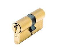 Vachette 67100FCS V5 SYNKRO-Locking 30x30mm Brass, 5 Pins, Safety Cylinder-Front, Exterior, Service, Interior Doors, 3 Keys, 30x30