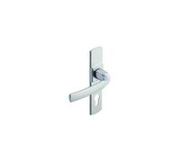 Vachette Assa Abloy Set of 2 Door Handles Small Plate Artisan Chrome Velvet - Key I