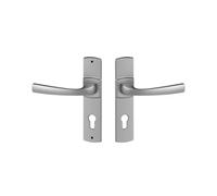 Vachette assa abloy - Set of 2 Door Handles Small Plate Muze Colour Chrome Velvet - Key I